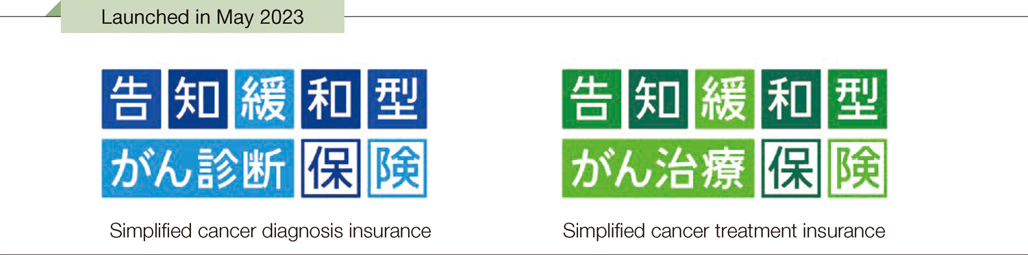 Launched in May 2023: [Simplified cancer diagnosis insurance] [Simplified cancer treatment insurance]