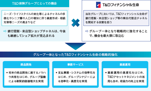 T&Dフィナンシャル生命の戦略的強化の図