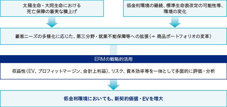 図：　国内生命保険事業：商品ポートフォリオの変革